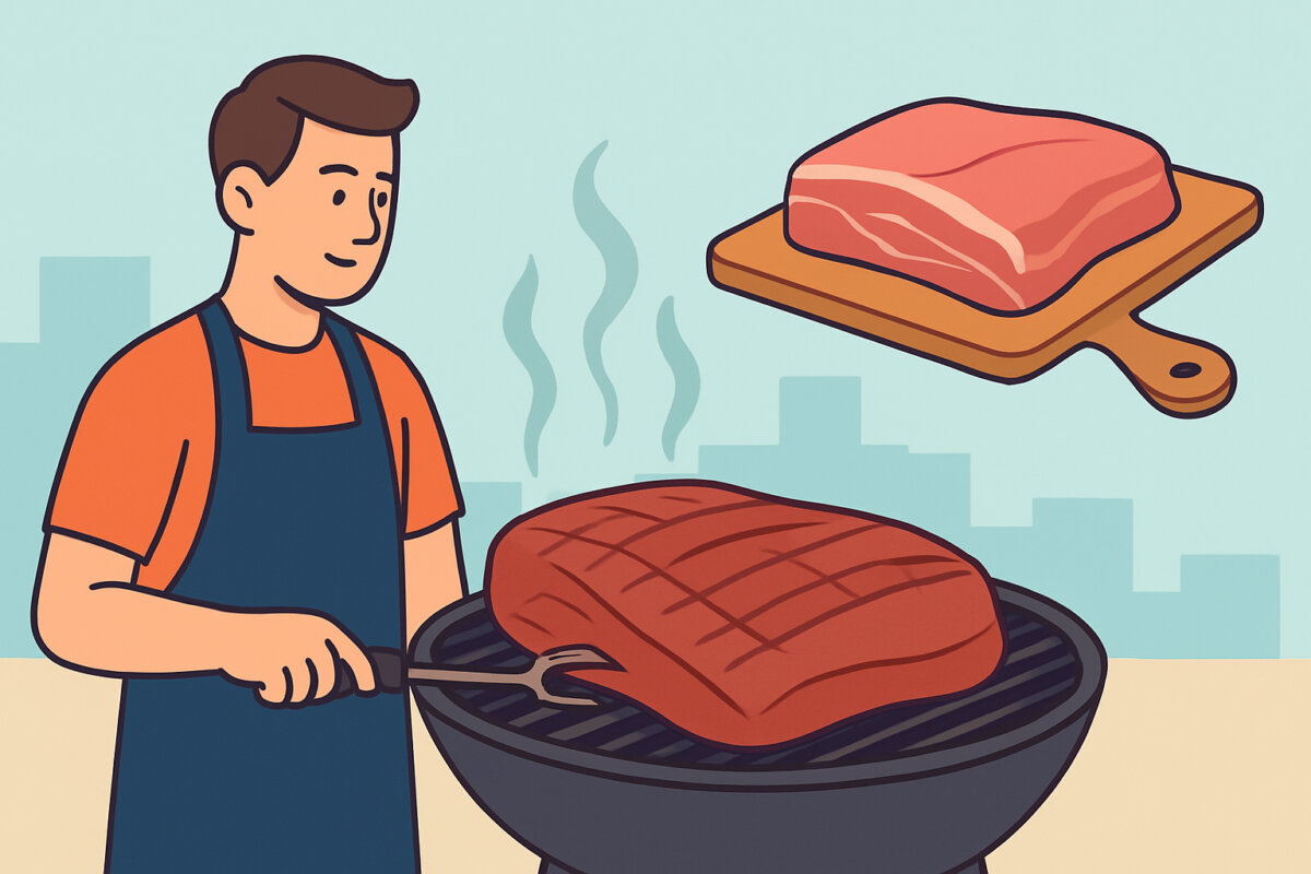 Brisket eli rintapala BBQ:hen ja sen kypsyttäminen